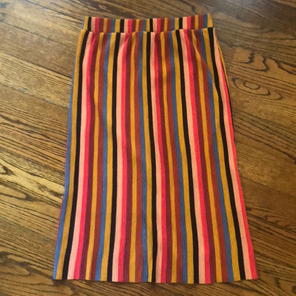🌈Multi-colored ribbed Wild Fable pencil skirt